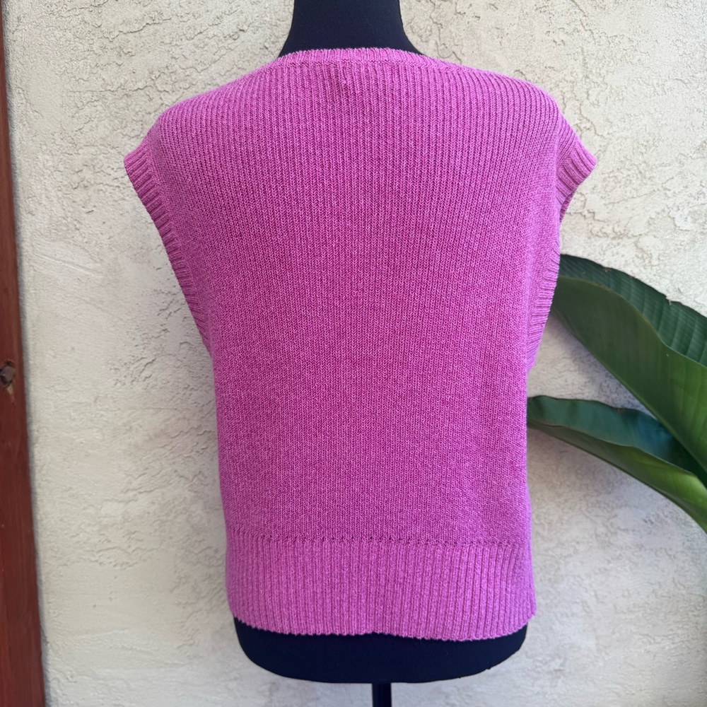 Anthropologie Maeve Pink Sleeveless Boatneck Sweater Vest - Picture 8 of 11